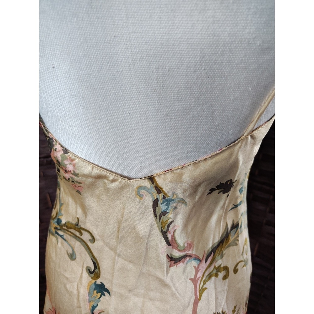 Vintage Victoria's Secret Silk Slip Dress Small Ethereal Dainty Floral Filigree - Picture 8 of 16